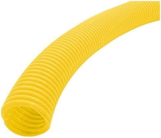 Electriduct Split Wire Loom Tubing Polyethylene Corrugated Flexible Conduit - 1/2" Nominal Size - 10 Feet - Yellow