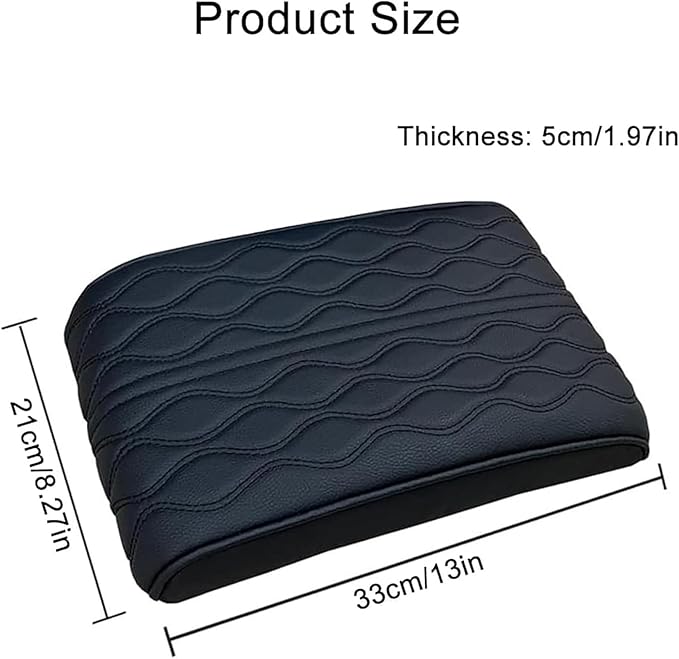 Car Center Console Cover for Ford Edge Sport 2011-2014, Universal Memory Foam Leather Comfortable Soft Armrest Box Pad Cushion Protector Accessories Easy to Clean,Beige