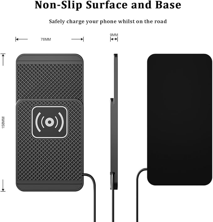 Wireless Charging Pad for Car for Ford Bronco Sport 2021-2025, 20W Fast Wireless Car Charger Pad Type-C/USB Non-Slip Phone Charging Mat,B 30cm Cable USB Plug