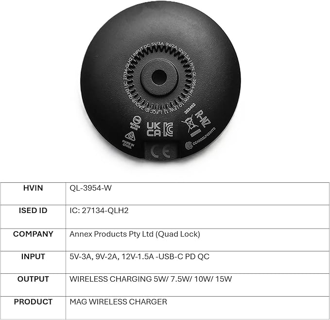 Quad Lock Heavy Duty Suction Car Phone Mount with MAG Phone Case and MAG Wireless Charging Head for iPhone 11 Pro Max