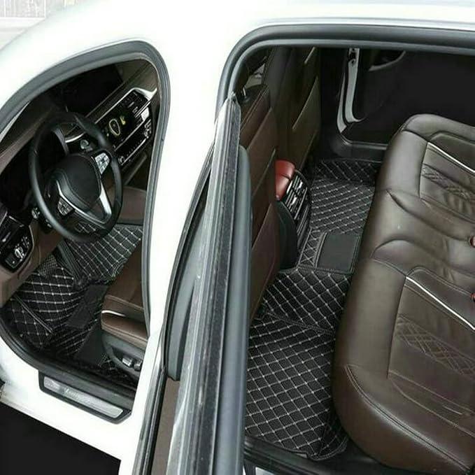 TREGOO All Weather Car Mats Custom Fit Non Slip Floor Mats for 1998-2025 Cars Personalized Leather Protection Pads Suitable for Men Women (Blue)