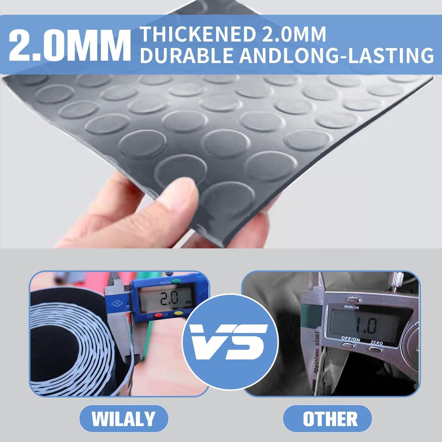 Premium Garage Floor Mat, Commercial Grade Heavy Duty Parking Mat for Garage Floor, Golf Cart Parking, Water/Stain Resistant Floor Runner (Grey Coin, 2 Rolls x 4 x 6.5 Feet)