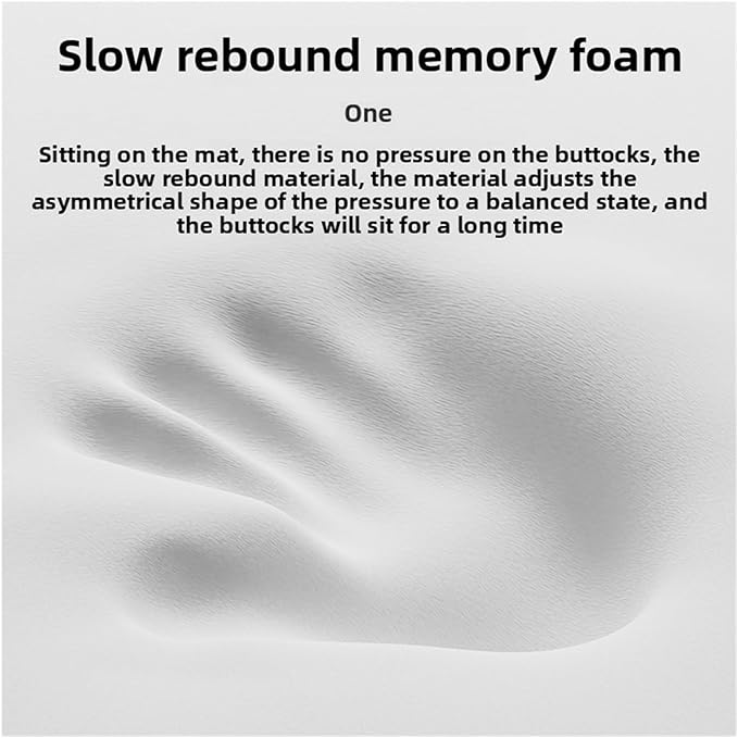 Memory Foam Car Seat Cushions with Lumbar Support - Cool and Breathable Comfort for Car and Office Seats(3,40x40cm)
