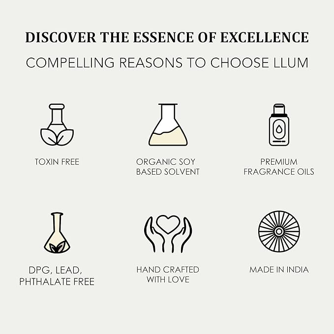 Llum Tuscan Leather Hanging Car Air Freshener – Luxury Automotive Perfume Diffuser 10ml (0.34 fl oz), Long-Lasting Fragrance, Alcohol-Free Non-Toxic Scent, Glass Bottle With Wood Cap & AC Vent Clip