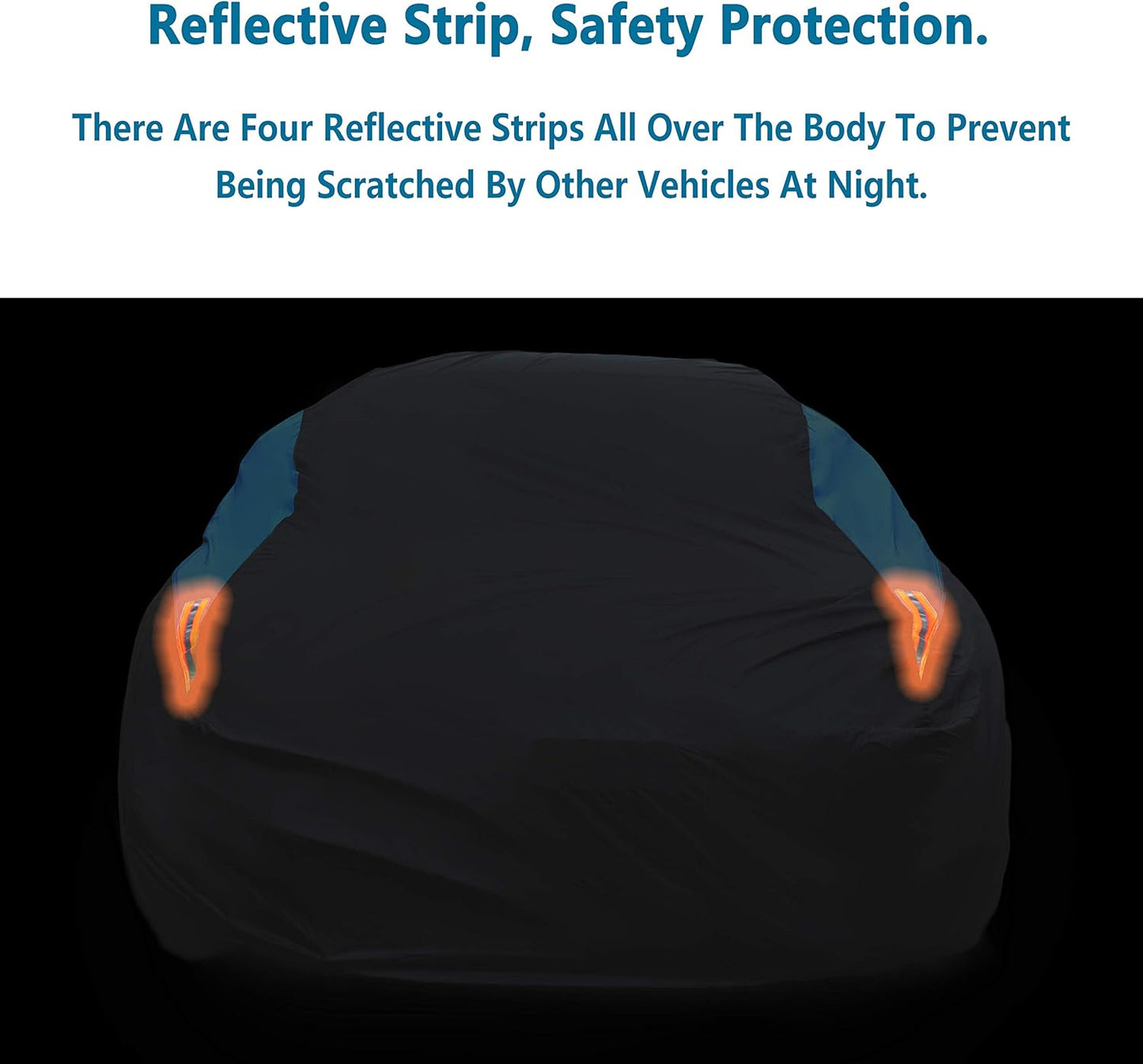 MORNYRAY Waterproof Car Cover All Weather Snowproof UV Protection Windproof Outdoor Full car Cover, Universal Fit for Sedan (Blue, Fit SUV Length(Up to 162 inch))