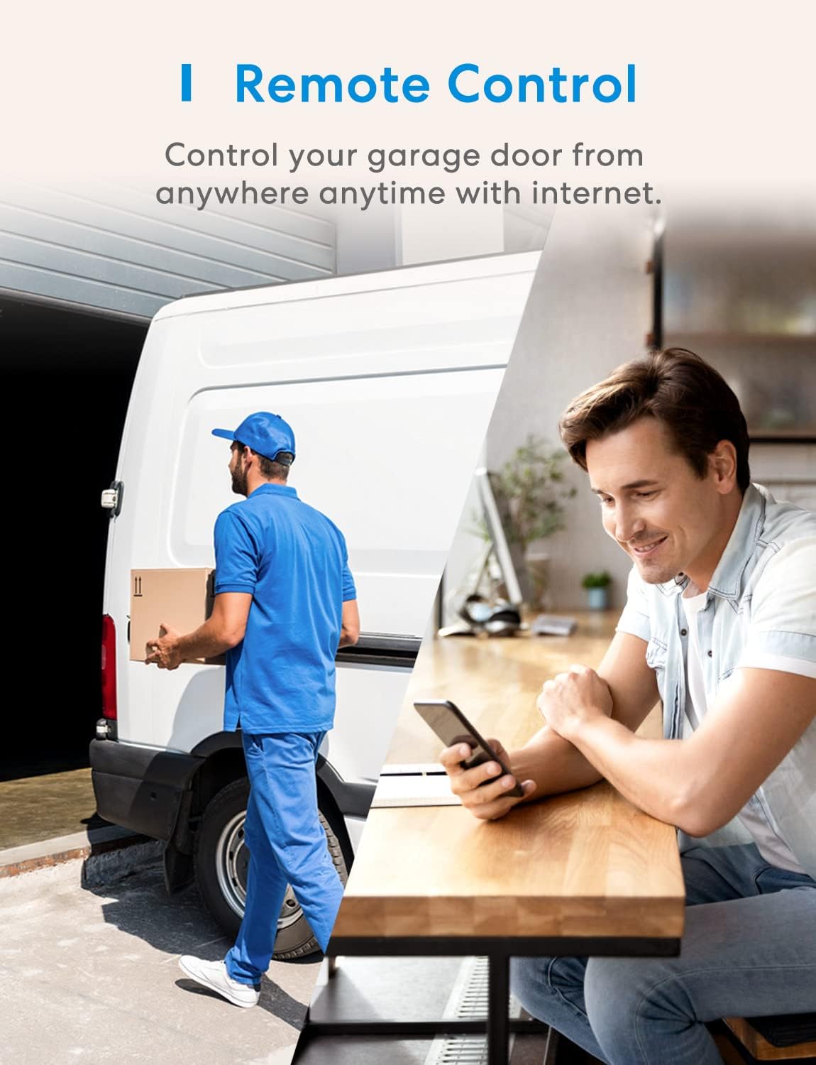 meross Smart Garage Door Opener Remote with External Antenna, Compatible with Amazon Alexa, SmartThings, Control Up to 3 Single Doors(Non HomeKit Versions with 2 Door Sensors)