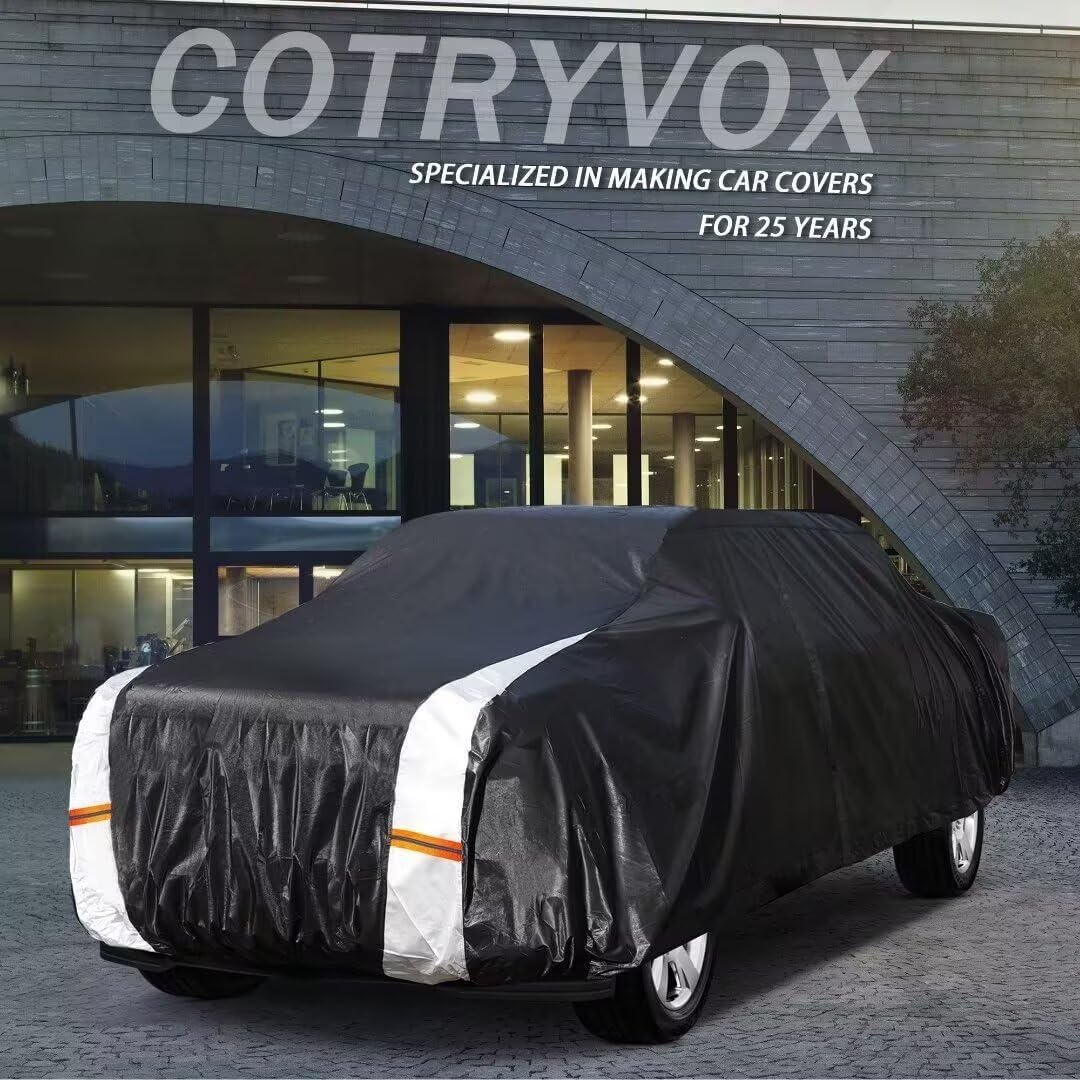 Chevrolet Silverado 2500HD Truck Cover Custom Fit 2020-2026 Crew Cab Short Bed(6.8') with Door Zipper, 10 Layers Outdoor Heavy Pickup Truck Cover Waterproof All Weather, Wind Dust Sun Protector.