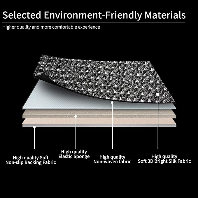 Auto Newer Luxury Breathable Car Seat Cover Fit Four Seasons, Universal Front of Car Seat Cushions, Bottom Seat Covers of Full Wrapped Edge,Universal Fit for 95% Cars,SUV(Black+Grey,2PCS)