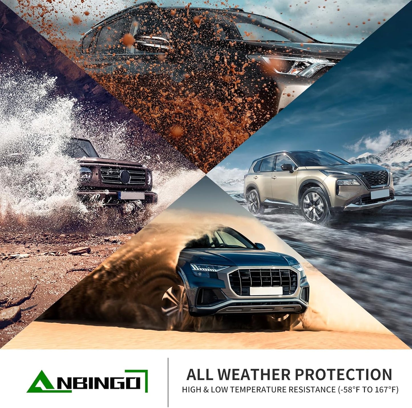ANBINGO-Floor Mats & Cargo Liner Custom for Volkswagen Tiguan 2024-2018 5 Seats,All Weather Protection Anti-Slip TPE Tiguan Car Liners Full Set VW Tiguan Accessories Black