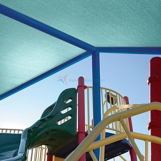 TANG Sun Shade Fabric Roll 8'x106' Shade Cloth for Garden Turquoise Green HDPE Mesh Shading Pergola Cover Replacement Canopy, 95% Blockage Sunshades for Outdoor Patio Backyard Plant