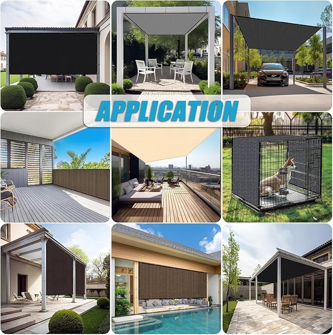 Amagenix 90% Pergola Shade Cover 4' X 10' Sun Shade Cloth with Grommets for Outdoor Garden Patio Porch, Commercial Grade 200 GSM - Cable Zip Ties Included (We Customized) GN108, Rust Red
