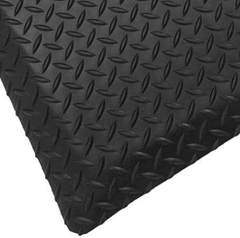 Rhino Mats, American Classic Diamond Anti-Fatigue Mats, Industrial Ergonomic Comfort Standing Mat for Work, Home, Garage, Office, Kitchen or Anywhere (Black 1" Thick, 3 FT. x 9 FT.)