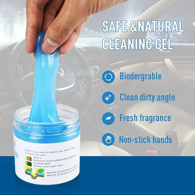 Car Cleaning Gel Compatible with Kia EV6, 200g Detailing Putty for Auto Vents, Dashboard, Cup Holders - Reusable Multifunctional Dust Remover,200g*2