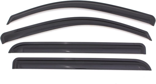 KPY Window Visors Compatible with 1999-2006 Chevy Chevrolet Silverado & GMC Sierra 1500/2500/3500, Rain Guards Shields Vent Shade Deflector 2007 Classic, Tape-On, 4PCS (Extended Cab Only)