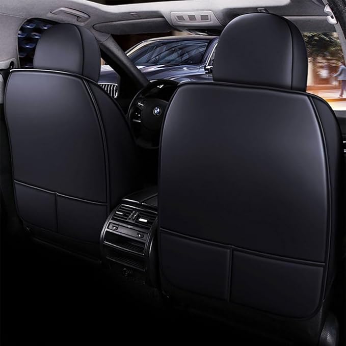 for Toyota CHR Seat Covers 2018-2026, Full Coverage Customized Car Seat Covers, Premium Leather Waterproof Stain-Resistant Easy to Install (Standard 5 Seats, Black)