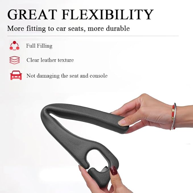 Car Seat Gap Filler Organizer Compatible with Toyota Highlander Accessories Seat Gap Plug Blocker with Storage Slot Non-Slip Car Cup Holder Coaster Black