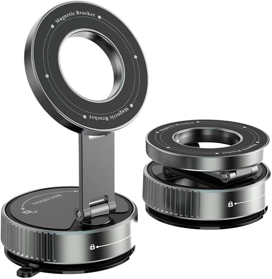 Car Phone Holder for Magsafe,360°Nano Gel Vacuum Magnetic Phone Holders for Your Car,[108+LBS Suction & 2800 gf Magnetic] Perfect for iPhone 17/Air/16/15/14/13/12 pro,Android