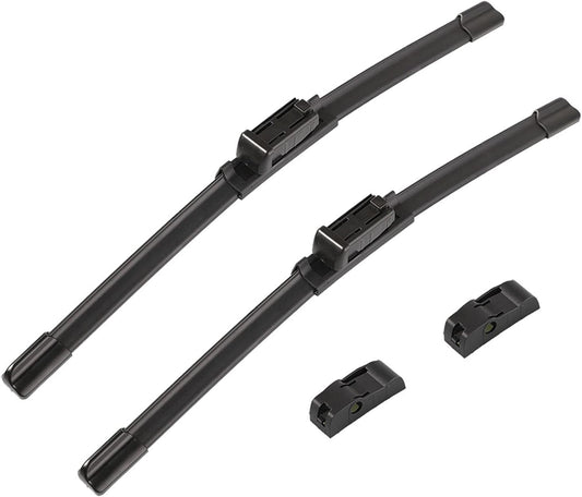 2 wipers Replacement For Benz 2008-2014 W207 W212 W218 W204 Class C250 C300 C350 C63 AMG W218 C218 CLS550 CLS63 AMG Replacement Windshield Wiper Blades Set 24"+24"(Set of 2)