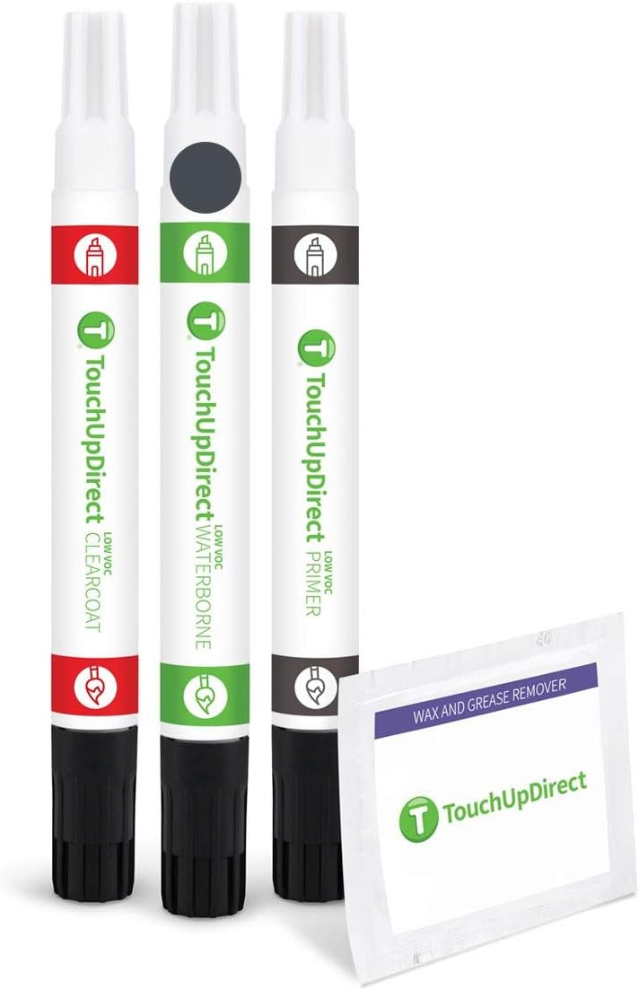 TouchUpDirect 1K9 Coastal Gray Metallic Compatible with Toyota Exact Match Touch Up Paint Combo - Preferred Kit
