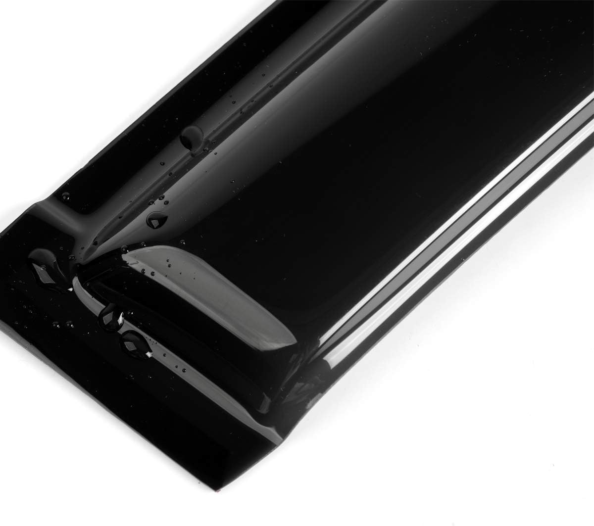 4pcs Outside Mount Style Window Rain Guards Durable Side Wind Deflectors Dark Smoke Nice Vent Window Visors Compatible with F-150 2015-2024 Super Cab