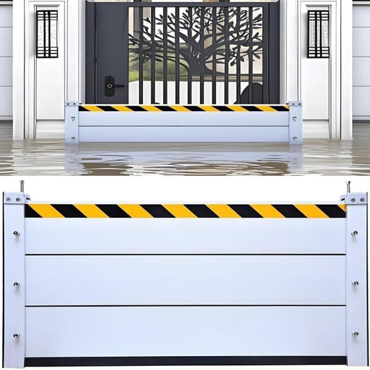 Flood Barriers for Home Exterior,Aluminum Alloy Outdoor Garage Doors Water Barriers for Flooding(H23.6Inch,L21FT)