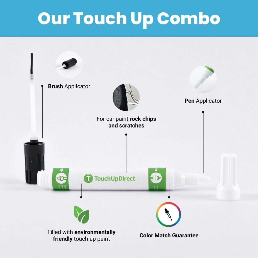 TouchUpDirect 1F7 Classic Silver Metallic Compatible with Toyota Exact Match Touch Up Paint Combo - Platinum Kit