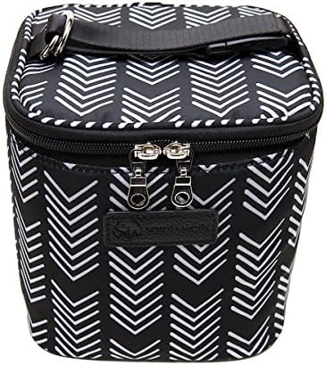 Cold Gold Breastmilk Cooler Bag with Safety Tested Ice Pack – Insulated Milk Storage for Work, Travel & Daycare – Fits Bottles & Parts – Durable, Washable, Cooler for Moms (Black and White)