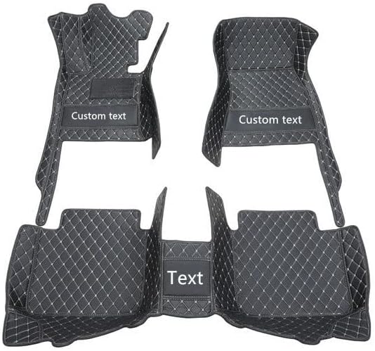 Custom Floor Mats for Cars fit 95% Sedan SUV Sports Car Full Coverage All Weather Men Women Pads Protection Non-Slip Leather Floor Liners (Brown Horizontal Stripes)