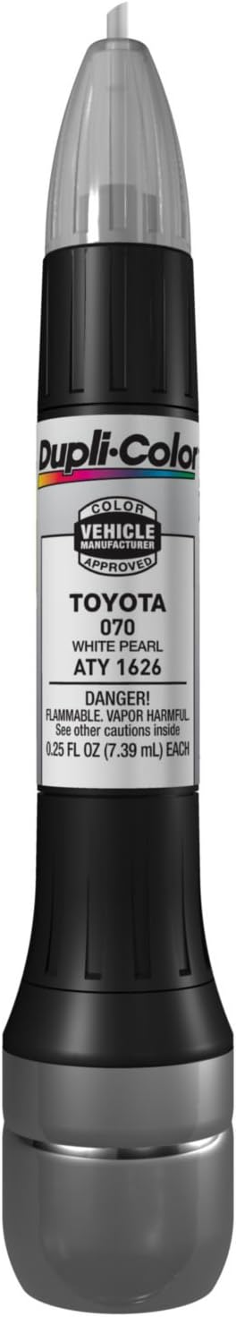 Dupli-Color ATY1626 Scratch Fix All-In-1 Exact-Match Automotive Touch-Up Paint – Toyota White Pearl – 0.25 oz. Paint Pen, 0.5 Fl Oz (Pack of 1)