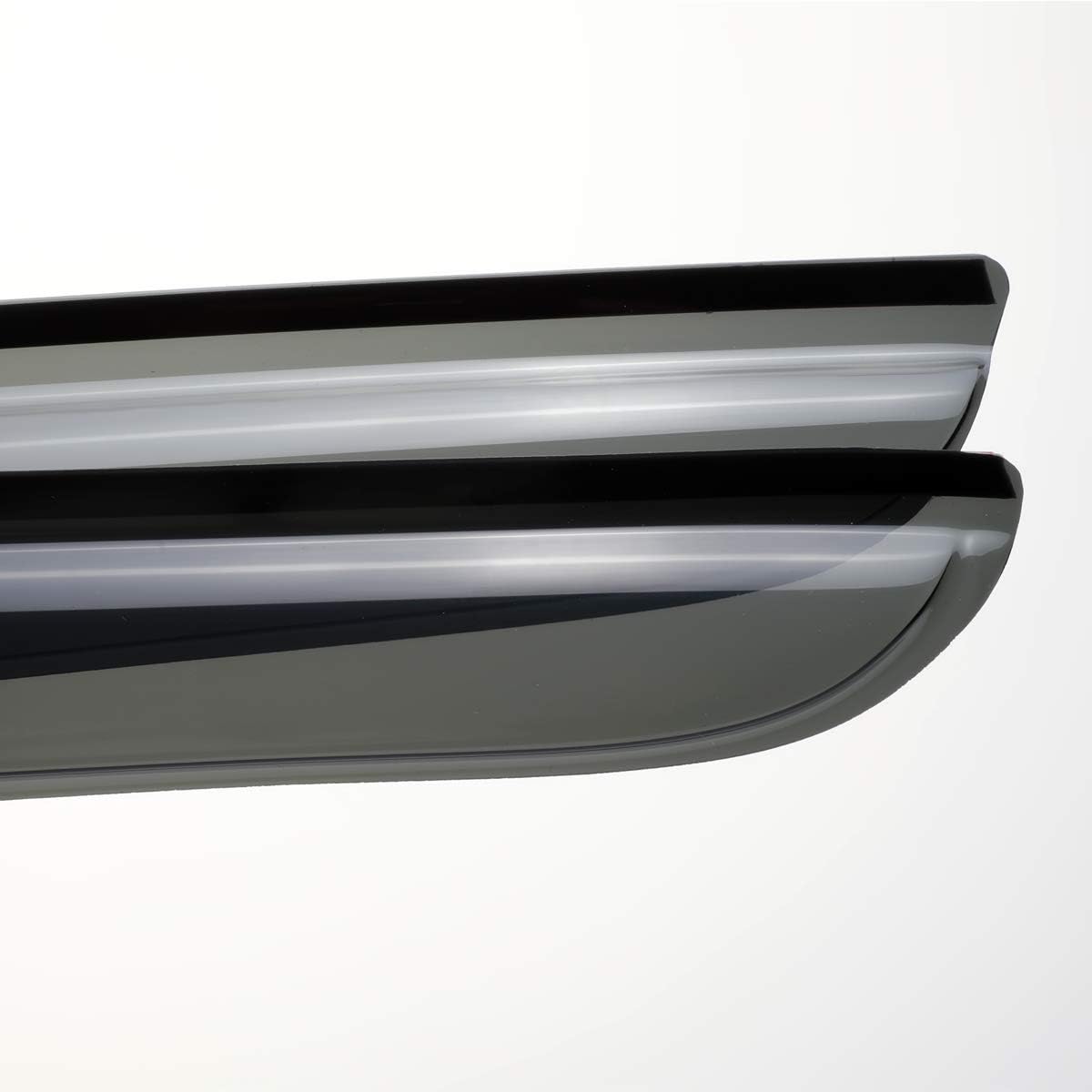 4pcs Outside Mount Style Window Rain Guards Durable Side Window Wind Deflectors Dark Smoke Vent Window Visors Compatible With Toyota 2016-2020 Tacoma Crew Cab (Double Cab)