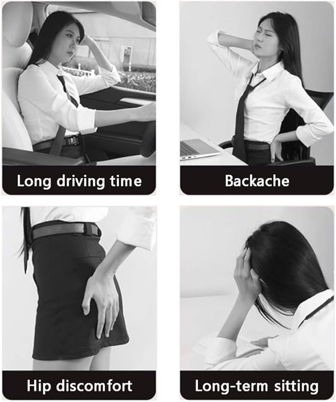 Car Seat Chair Back Cushion for Tesla Model 3 EV Sedan 2025, Wooden Beads Ventilate Mesh Lumbar Brace Strong Durable Relieve Fatigue Summer Interior Accessories,C-Waist Cushion