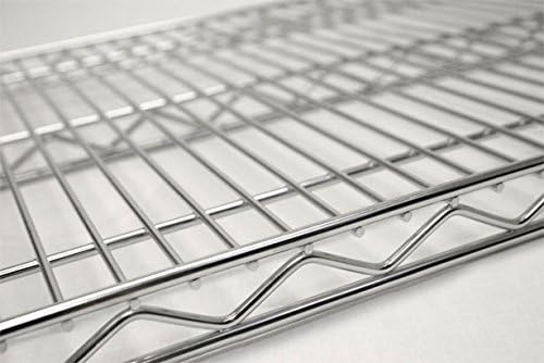 Omega 12" Deep x 24" Wide x 63" High 3 Tier Chrome Starter Shelving Unit