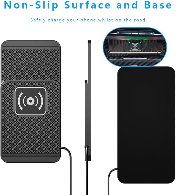 Wireless Charging Pad for Car for Subaru Legacy 2018-2025, Non-Slip Type C/USB 20W Fast Phone Charging Pad DIY Trim-to-Fit No Interior Damage,B&Type-C