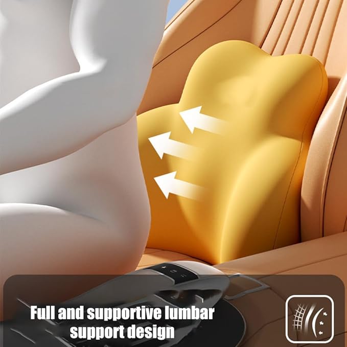 Car Lumbar Support Pillow for Audi S6 3rd Generation 2006 2007 2008 2009 2010 2011 Memory Foam Back Support Cushion Breathable Car Seat Lumbar Pad Accessories,Dark Gray