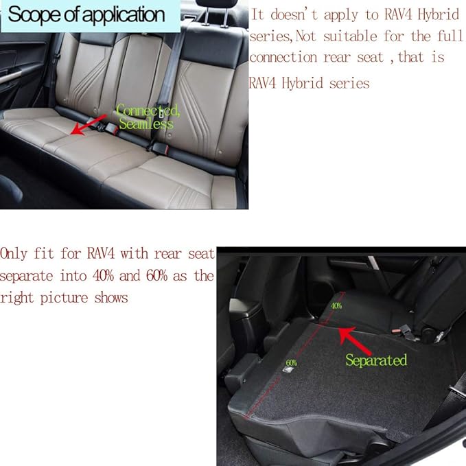 EKR Rav4 Seat Covers Custom Fit for Toyota Rav4 LE(NOT for Hybrid) 2013 2014 2015 2016 2017 2018,Leather Car Seat Cover for Trucks SUV Full Set,Faux Leather(Black)
