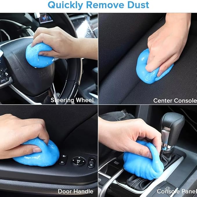 Car Cleaning Gel Compatible with Jeep Wrangler, 200g Detailing Putty for Auto Vents, Dashboard, Cup Holders - Reusable Multifunctional Dust Remover,200g*2