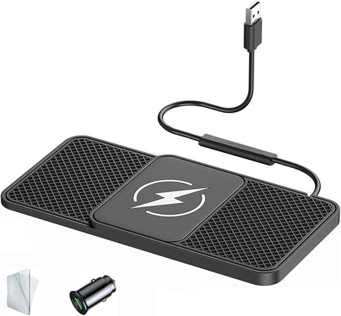 Wireless Car Charger Pad for Chevrolet Silverado,20W Fast Wireless Phone Charger Cell Phone Cordless Charging mat,Non-Slip Phone Charging,30cm Cable USB