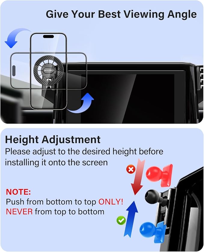 Car Phone Mount for BMW X5 2019-2023/X6 2020-2023/X7 2019-2022 Accessories 12.3-Inch Screen Fixed Clip, Automobile Cradles Magnetic Phone Holder Compatible with MagSafe, Strong Magnets Cell Phone Base