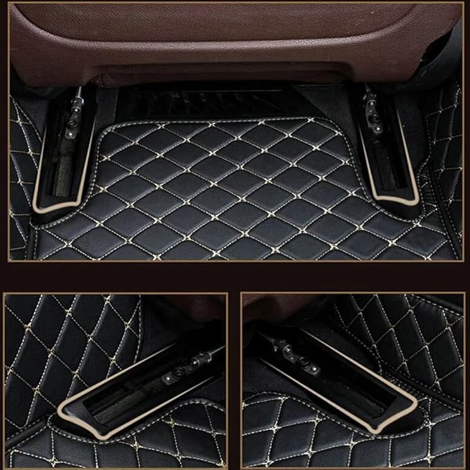 Car Floor Mats Automotive Floor Mats Vehicle Specific All Weather Protection Custom Compatible with Most of 98% Cars SUVs (Brown)