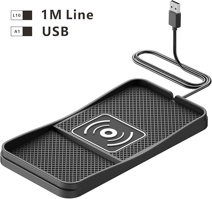 Car Wireless Charger Pad for Hyundai XG 2001-2005, Fast Car Wireless Charging Pad for Car Center Console, Non Slip Charging Mat,1M-USB