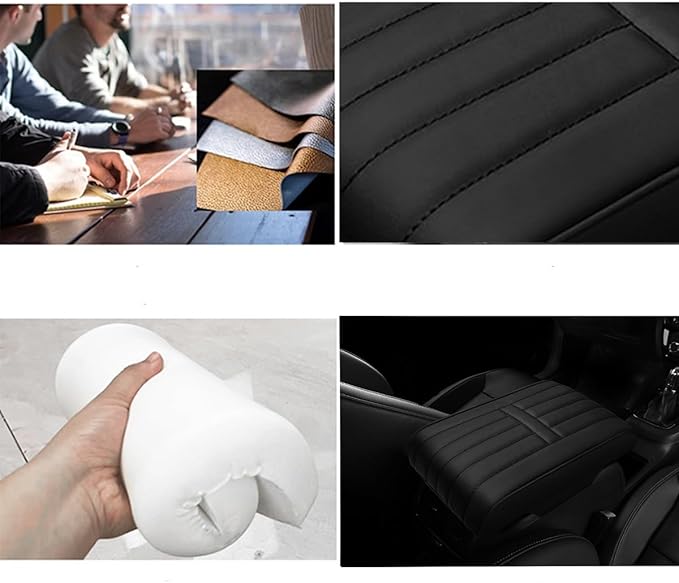 Car Armrest Pad for Volkswagen VW Atlas (7-Seater) 2018 2019 2020 2021 2022 2023 2024 2025 Memory Cotton Armrest Box Pad Center Console Scratch Pad Cushion Protector,Brown