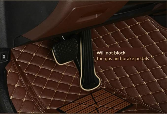 Custom Car Floor Mats for 96% Sedan SUV Sports Car Protection Full Coverage Pads Anti-Slip Leather Floor Lining All Weather Car Floor Mats (Grey)
