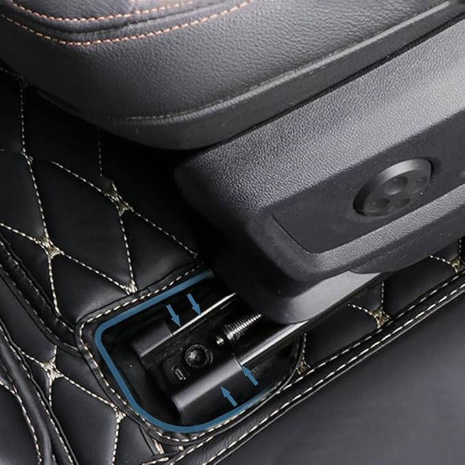 Custom Car Floor Mats Fit for 99% Sedan SUV Sports Car Full Coverage Pads Leather Floor Liners Mat Women Men (Black&Purple)