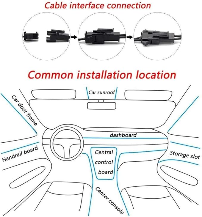ABALDI Car Light El Wire Led Flexible Soft Tube Wire Lights Neon Glowing Car Rope Strip Light Xmas Decor DC 12V for Car 360 Degrees of Illumination(5m/16ft,Ice Blue)