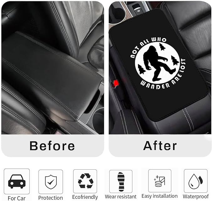 Skull Rose Vehicle Center Console Armrest Cover Pad,Skull Car Accessories Soft Middle Console Cushion Pad,Auto Arm Rest Mat Decor Horror Skeleton Gifts for Women Men Dad for Most Vehicle SUV Truck