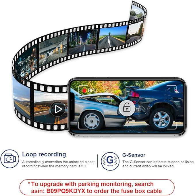 Fitcamx Front 4K+Rear 1080P Dash Cam Adapts for Chevy Equinox 2025 2026 Gas Powered (NOT EV Electric) HD2-1231, OEM Look, 2 Way HD Video, Loop Recording, WiFi & APP, G-Sensor, Easy to Use, 128GB Card