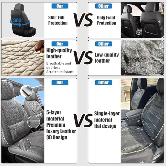 Car Seat Covers Full Set Custom Fit for Ford Bronco Sport 2021-2026 - Premium Faux Leather with Lumbar Support | Breathable, Waterproof, Anti-Slip, Durable (Pink,Full Set)