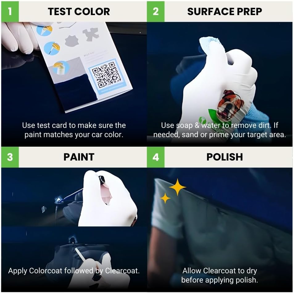 TouchUpDirect 8T5 Blue Ribbon/Dark Blue/Orion Blue Pearl Compatible with Toyota Exact Match Touch Up Paint Brush - Preferred Kit