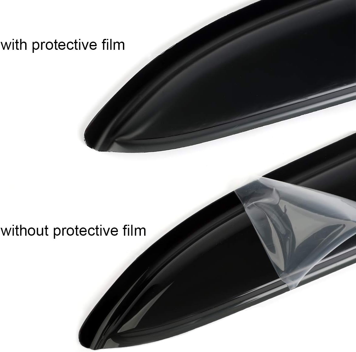 92054 Side Window Wind Vent Deflectors fit for 1997-2006 Jeep Wrangler (TJ) 2-Door,2pcs Outside Mount Style Sun Rain Guards Set,Dark Smoke Nice Looking Window Visor