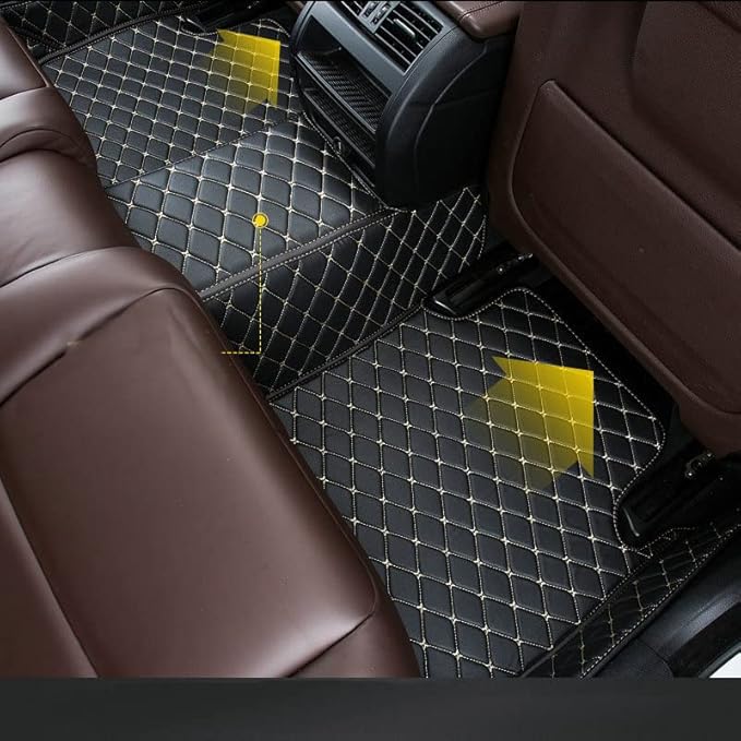Car Floor Mats Automotive Floor Mats Vehicle Specific All Weather Protection Custom Compatible with Most of 98% Cars SUVs (Wine red and Black)